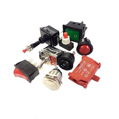 выключатели, тумблеры, кнопки, индикаторы