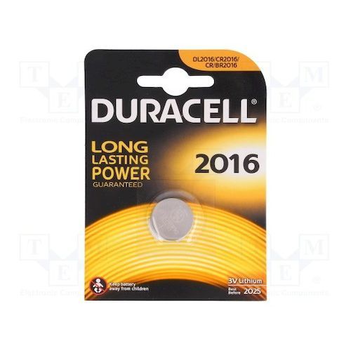 Батарейка CR2016 Duracell Lithium (1шт)
