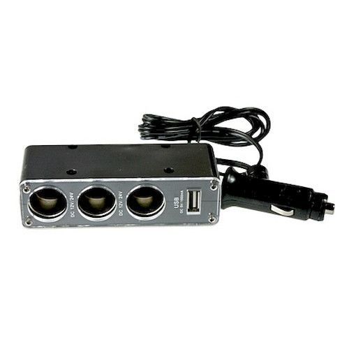 Переходник прик.шт./3 прик.гн.+USB Olmio CC-004 (шнур)