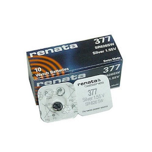 Батарейка AG04 SR626SW/SR66/377 Varta/Renata с серебром (1шт)
