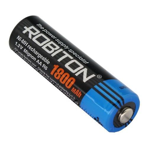 Аккумулятор 18650 3,7В, 2,2Ач, с защитой Robiton