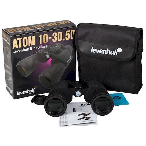 Бинокль 10-30x50 Levenhuk New Atom