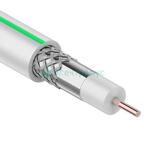 Кабель коаксиальный Cabletech SAT-703B, 75Ом, белый