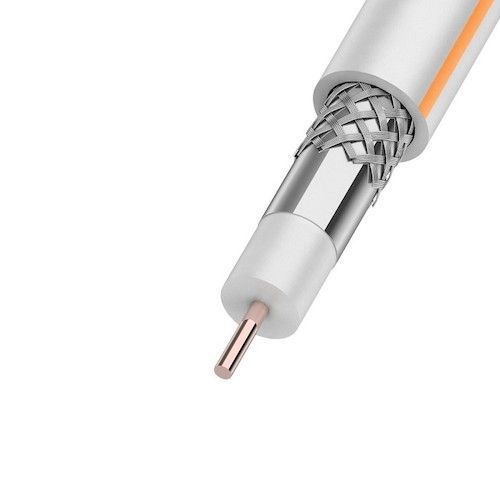 Кабель коаксиальный Cabletech SAT-50M, 75Ом, белый