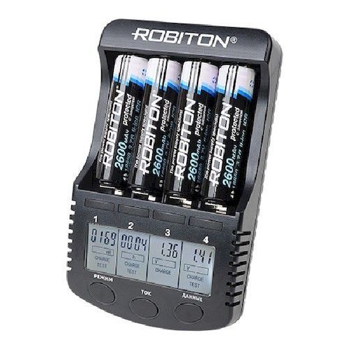 Зарядное у-во Robiton MasterCharger Pro (до 4АКБ, АА/ААА/С/18650, Li-ion, автомат.)