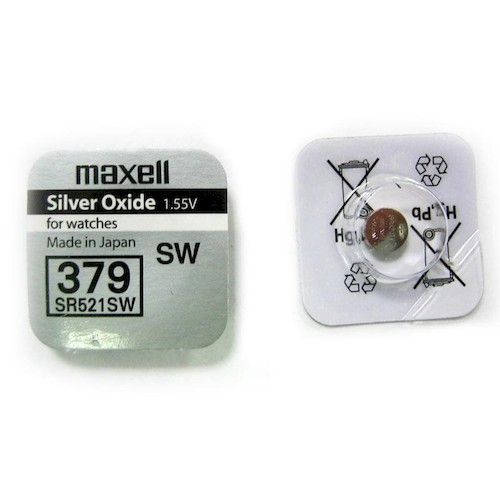 Батарейка AG0 SR521/379 Maxell с серебром (1шт)
