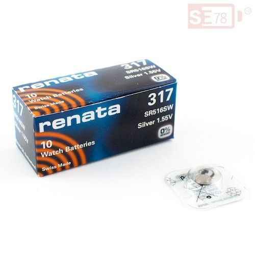 Батарейка R317 SR516SW Renata с серебром (1шт)