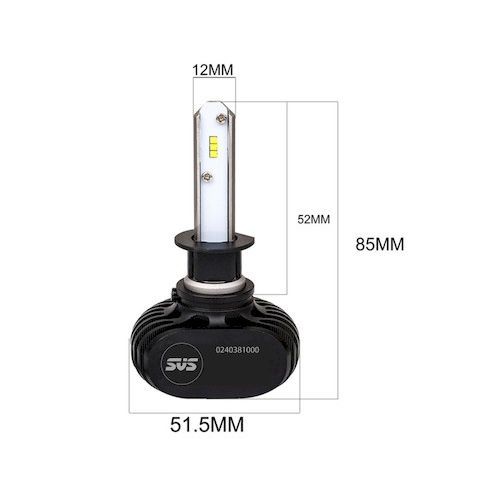 К-т светодиодных ламп SVS H1 серии S1 CSP-чип IP67 9-32V, 4000Lm, 5000K