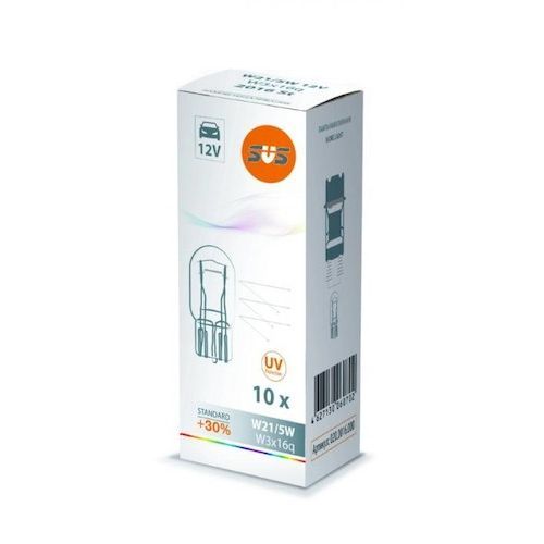 Лампа накаливания SVS W21/5W, 12V, 21/5W, W3x16q