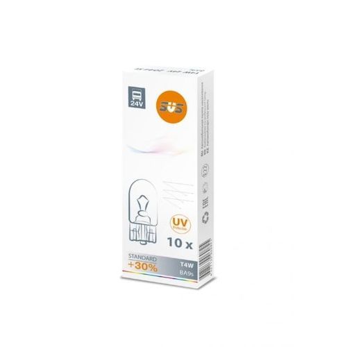 Лампа накаливания SVS T4W, 24V, 4W, BA9s