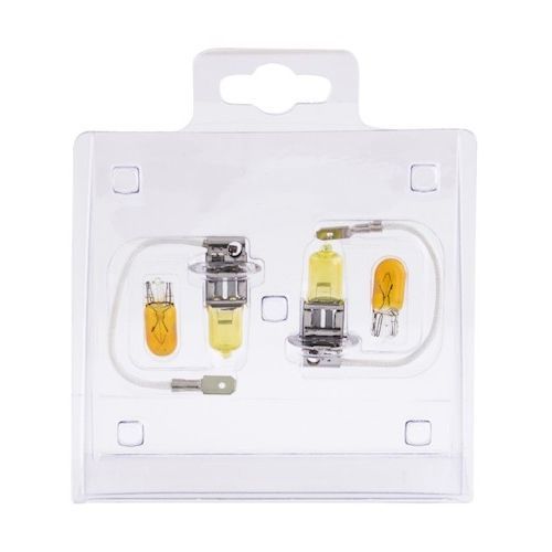 К-т галогенных автоламп SVS H3 55W+W5W, 3000K Ver.2.0 (желтый)