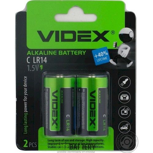 Батарейка LR14 Epilso/Videx (2шт)