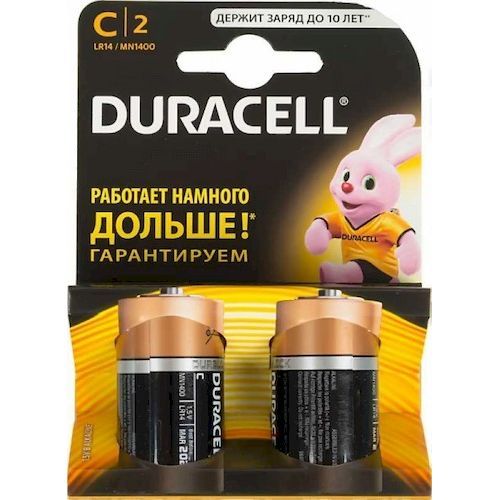 Батарейка LR14 Duracell Basic/Plus (2шт)