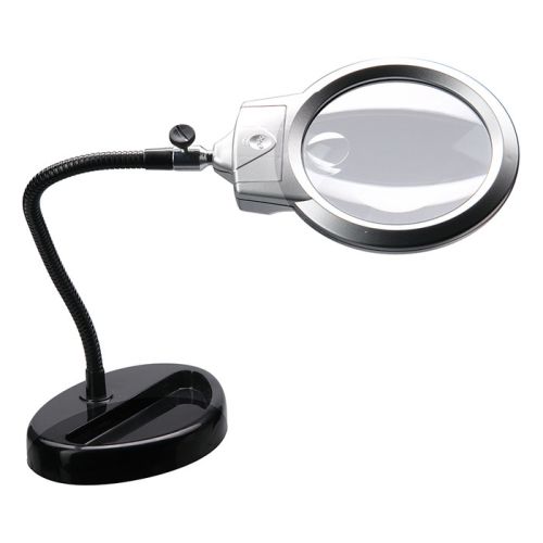 Лупа настольная с подсветкой 2,25-5х 15119-B (d107, Led)