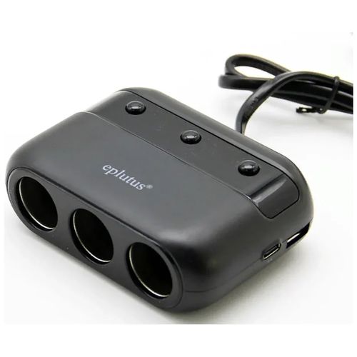 Переходник прик.шт./3 прик.гн.+2USB+Type-C Eplutus FC-339 (120Вт, 10А, шнур)