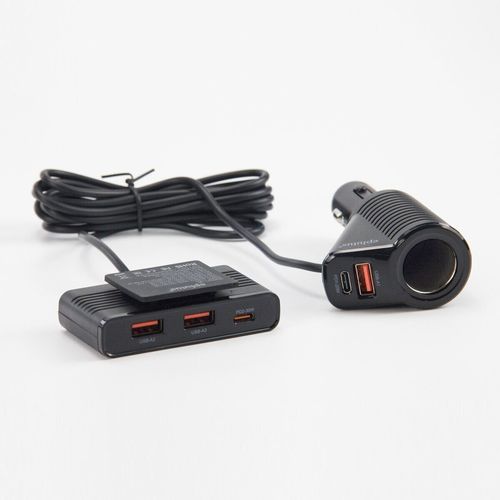 Переходник прик.шт./1 прик.гн.+3USB+Type-C Eplutus FC-225 (120Вт, 3А, QC3.0)