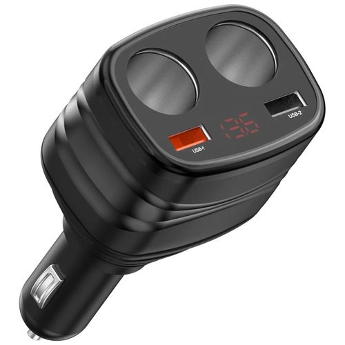 Переходник прик.шт./2 прик.гн.+2USB LED Eplutus FC-226 (120Вт, 3А, QC3.0)